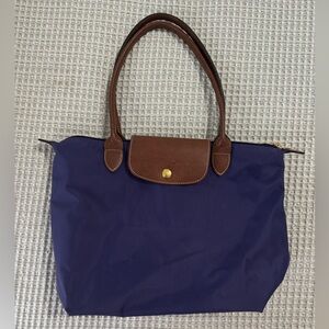Purple Longchamp Tote Bag